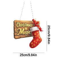 Load image into Gallery viewer, Acrylic Christmas Diamond Art Painting Hanging Ornament Kit (Christmas Magic)