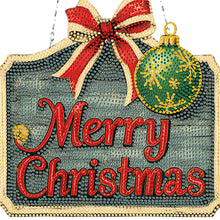 Load image into Gallery viewer, Acrylic Christmas Diamond Art Painting Hanging Ornament Kit (Merry Christmas)