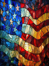 Load image into Gallery viewer, Diamond Painting - Full Round - American flag (50*35CM)