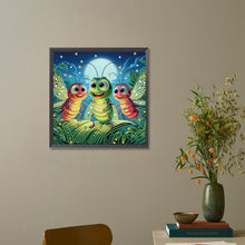 Load image into Gallery viewer, Diamond Painting - Partial Special Shaped - Funny bug (30*30CM)