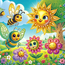 Load image into Gallery viewer, Diamond Painting - Partial Special Shaped - Funny bug (30*30CM)