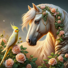 Load image into Gallery viewer, AB Diamond Painting - Full Square - White horse (40*40CM)