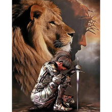 Load image into Gallery viewer, Diamond Painting - Full Round - Lion and warrior girl (55*70CM)
