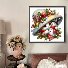 Load image into Gallery viewer, AB Diamond Painting - Full Round - Christmas snowman orange cat (40*40CM)