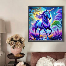 Load image into Gallery viewer, AB Diamond Painting - Full Round - Purple fantasy unicorn (40*40CM)