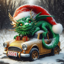 Load image into Gallery viewer, Diamond Painting - Full Round - Christmas dinosaur (40*40CM)