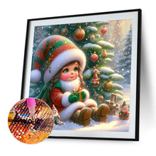Load image into Gallery viewer, Diamond Painting - Full Round - Christmas tree and girl (40*40CM)
