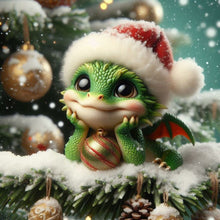 Load image into Gallery viewer, Diamond Painting - Full Round - Christmas dinosaur (40*40CM)