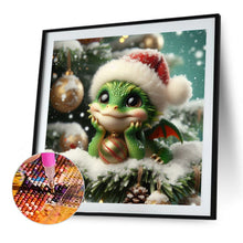 Load image into Gallery viewer, Diamond Painting - Full Round - Christmas dinosaur (40*40CM)