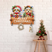 Load image into Gallery viewer, Wooden Christmas Diamond Art Hanging Hooks 3 Hooks Rhinestone Painting Coat Hook
