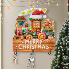 Load image into Gallery viewer, Wooden Christmas Diamond Art Hanging Hooks 3 Hooks Rhinestone Painting Coat Hook