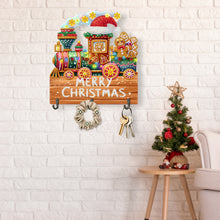 Load image into Gallery viewer, Wooden Christmas Diamond Art Hanging Hooks 3 Hooks Rhinestone Painting Coat Hook