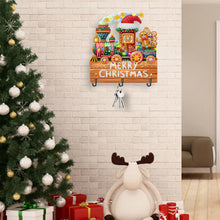 Load image into Gallery viewer, Wooden Christmas Diamond Art Hanging Hooks 3 Hooks Rhinestone Painting Coat Hook