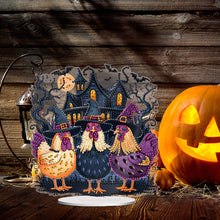 Load image into Gallery viewer, Acrylic Halloween Theme Diamond Painting Tabletop Ornaments Kit (Chicken)