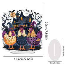 Load image into Gallery viewer, Acrylic Halloween Theme Diamond Painting Tabletop Ornaments Kit (Chicken)