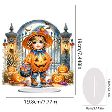 Load image into Gallery viewer, Acrylic Halloween Theme Diamond Painting Tabletop Ornaments Kit (Pumpkin Kid)