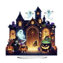 Load image into Gallery viewer, Acrylic Halloween Theme Diamond Painting Tabletop Ornaments Kit (Haunted House)