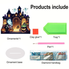 Load image into Gallery viewer, Acrylic Halloween Theme Diamond Painting Tabletop Ornaments Kit (Haunted House)