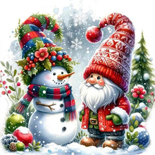 Load image into Gallery viewer, Diamond Painting - Full Round - Gnome and snowman (40*40CM)