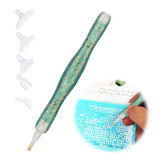 Load image into Gallery viewer, Sequins Diamond Painting Pen with Clay with 6 Tips Glitter Diamond Art Pen