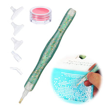 Load image into Gallery viewer, Sequins Diamond Painting Pen with Clay Jar & 5 Tips Glitter Diamond Art Pen
