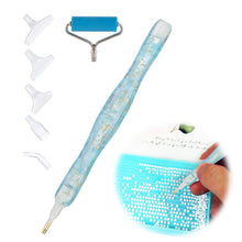 Load image into Gallery viewer, Sequins Diamond Painting Pen with Roller & 5 Tips Glitter Diamond Art Pen