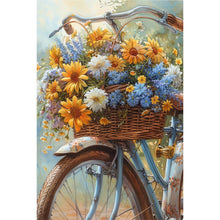 Load image into Gallery viewer, Diamond Painting - Full Round - Bouquet bicycle (40*60CM)