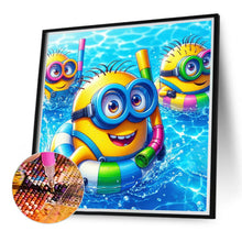 Load image into Gallery viewer, Diamond Painting - Full Round - Three Minions on the sea (40*40CM)