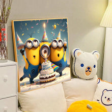 Load image into Gallery viewer, Diamond Painting - Full Round - Birthday party Three Minions (40*40CM)