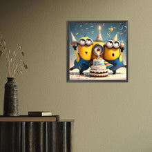 Load image into Gallery viewer, Diamond Painting - Full Round - Birthday party Three Minions (40*40CM)