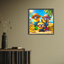Load image into Gallery viewer, Diamond Painting - Full Round - Three Minions on the Beach Sunshine (40*40CM)