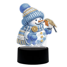 Load image into Gallery viewer, Acrylic Snowman Double Sided Decorative DIY 5D Diamond Lamp Cute for Kids Adults