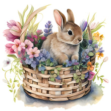 Load image into Gallery viewer, Diamond Painting - Full Round - Bunny with Flower Basket (30*30CM)