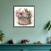 Load image into Gallery viewer, Diamond Painting - Full Round - Bunny with Flower Basket (30*30CM)
