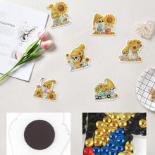 Load image into Gallery viewer, 6Pcs Sunflower Skeleton Diamond Art Fridge Magnet for Fridge Whiteboards