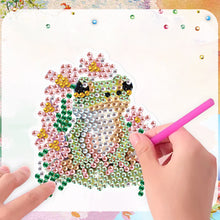Load image into Gallery viewer, 6Pcs Flower Frog Diamond Painting Art Fridge Magnet for Fridge Whiteboards
