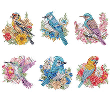 Load image into Gallery viewer, 6Pcs Flower Bird Diamond Painting Art Fridge Magnet for Fridge Whiteboards
