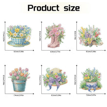 Load image into Gallery viewer, 6Pcs Flowers Diamond Painting Art Fridge Magnet for Fridge Whiteboards