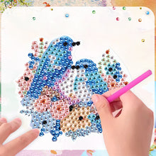 Load image into Gallery viewer, 6Pcs Flower Bluebird Diamond Painting Art Fridge Magnet for Fridge Whiteboards