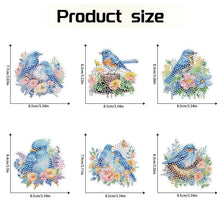 Load image into Gallery viewer, 6Pcs Flower Bluebird Diamond Painting Art Fridge Magnet for Fridge Whiteboards