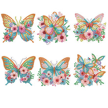 Load image into Gallery viewer, 6Pcs Flower Butterfly Diamond Painting Art Fridge Magnet for Fridge Whiteboards