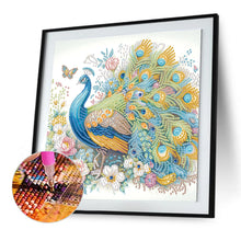Load image into Gallery viewer, Diamond Painting - Partial Special Shaped - Beautiful peacock (30*30CM)