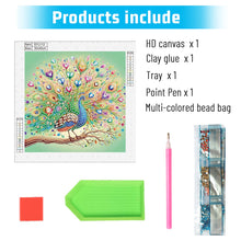 Load image into Gallery viewer, Diamond Painting - Partial Special Shaped - Beautiful peacock (30*30CM)