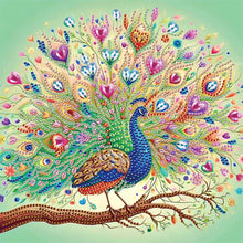 Load image into Gallery viewer, Diamond Painting - Partial Special Shaped - Beautiful peacock (30*30CM)