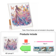 Load image into Gallery viewer, Diamond Painting - Partial Special Shaped - Beautiful skirt girl (30*30CM)