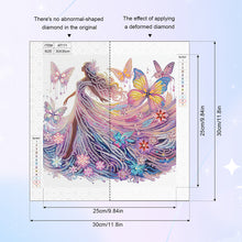 Load image into Gallery viewer, Diamond Painting - Partial Special Shaped - Beautiful skirt girl (30*30CM)