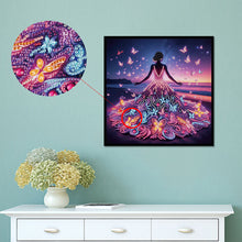 Load image into Gallery viewer, Diamond Painting - Partial Special Shaped - Beautiful skirt girl (30*30CM)