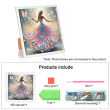 Load image into Gallery viewer, Diamond Painting - Partial Special Shaped - Beautiful skirt girl (30*30CM)
