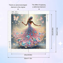 Load image into Gallery viewer, Diamond Painting - Partial Special Shaped - Beautiful skirt girl (30*30CM)