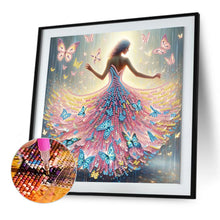 Load image into Gallery viewer, Diamond Painting - Partial Special Shaped - Beautiful skirt girl (30*30CM)